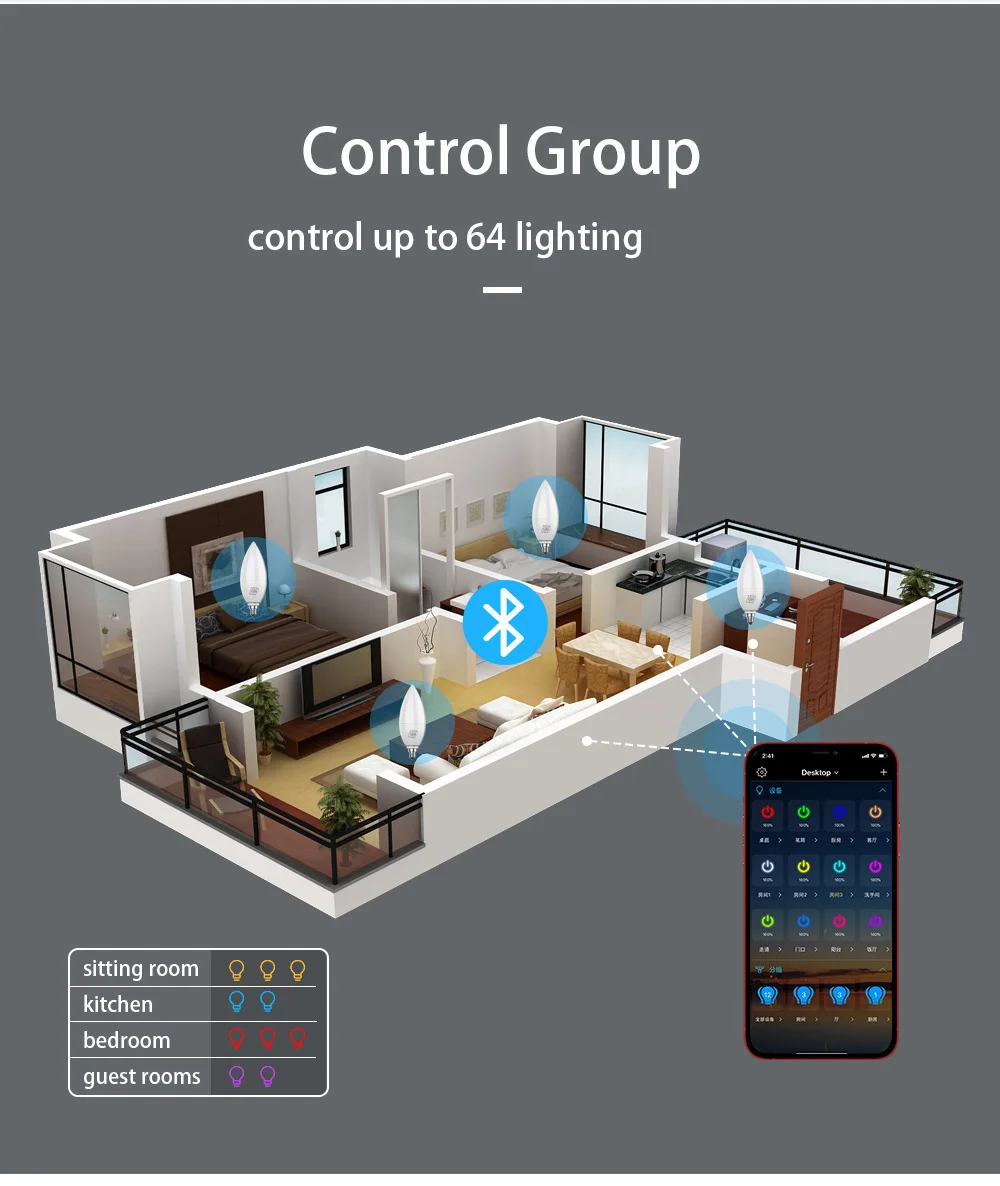 Smart BR30 WiFi LED Floodlight Bulb RGBW Dimmable 11W