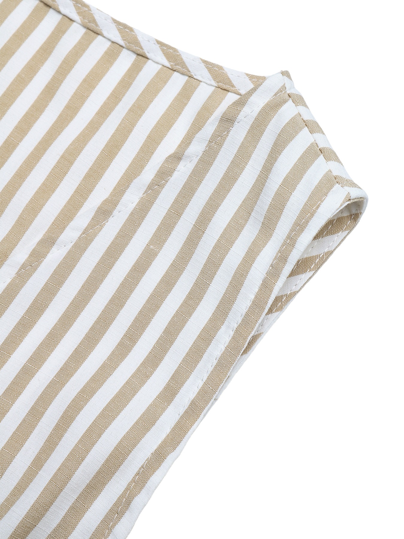 Striped Lace-Up Vest & Wide-Leg Pants Two-Piece Set