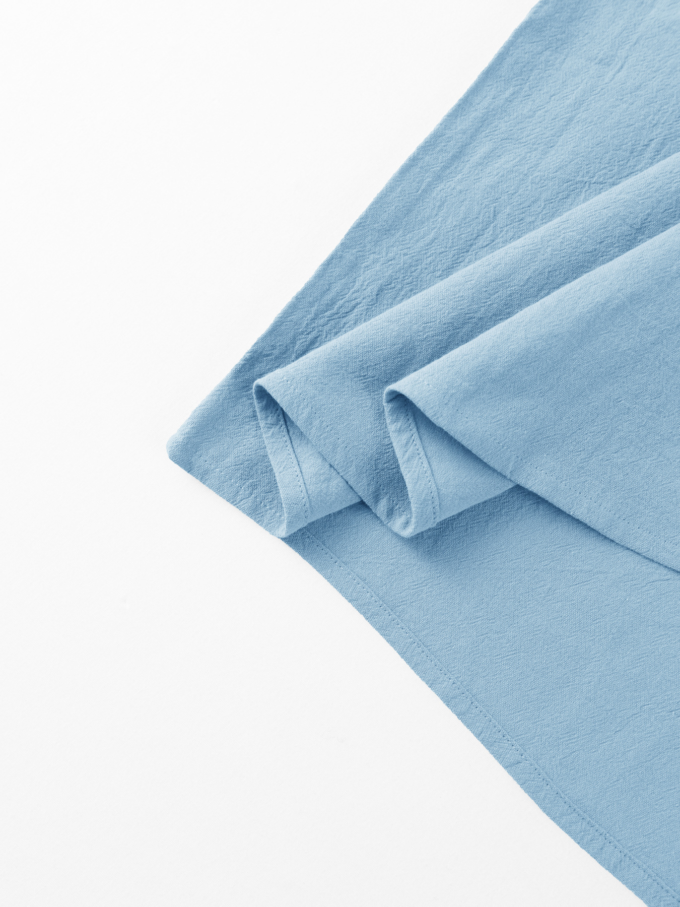 Men's Casual Linen Blend Henley Shirt Short Sleeve