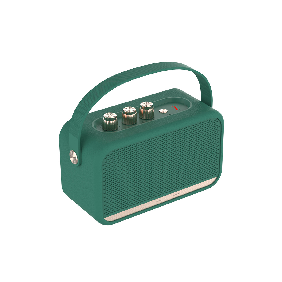 Retro Portable Bluetooth Speaker, Powerful Hi-Res Audio with Deep Bass, Extended Playtime Battery, Vintage Wireless Outdoor Sound with Carry Strap