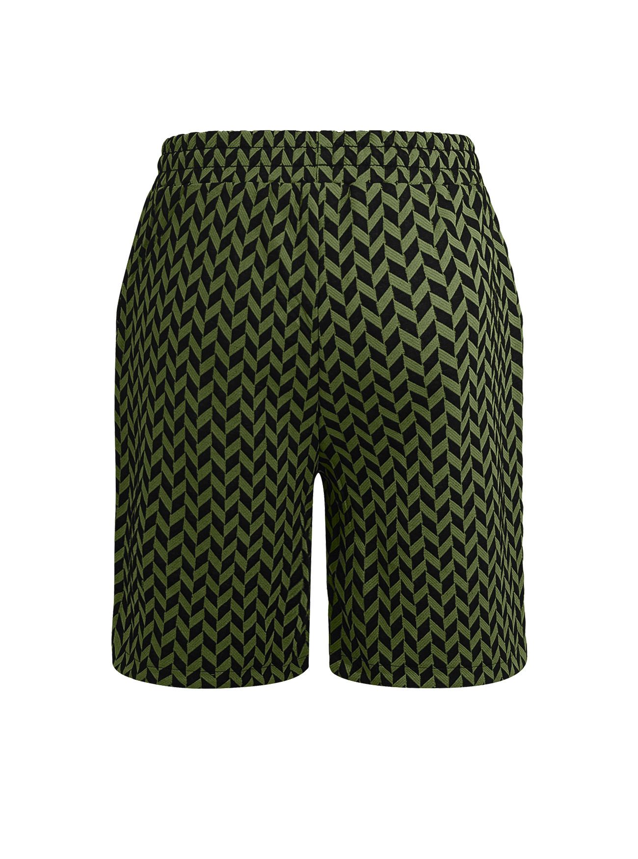Men's Chevron Print Drawstring Casual Shorts