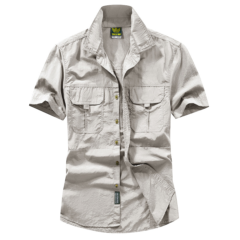 Men's Outdoor Tactical Short Sleeve Slim Fit Shirt