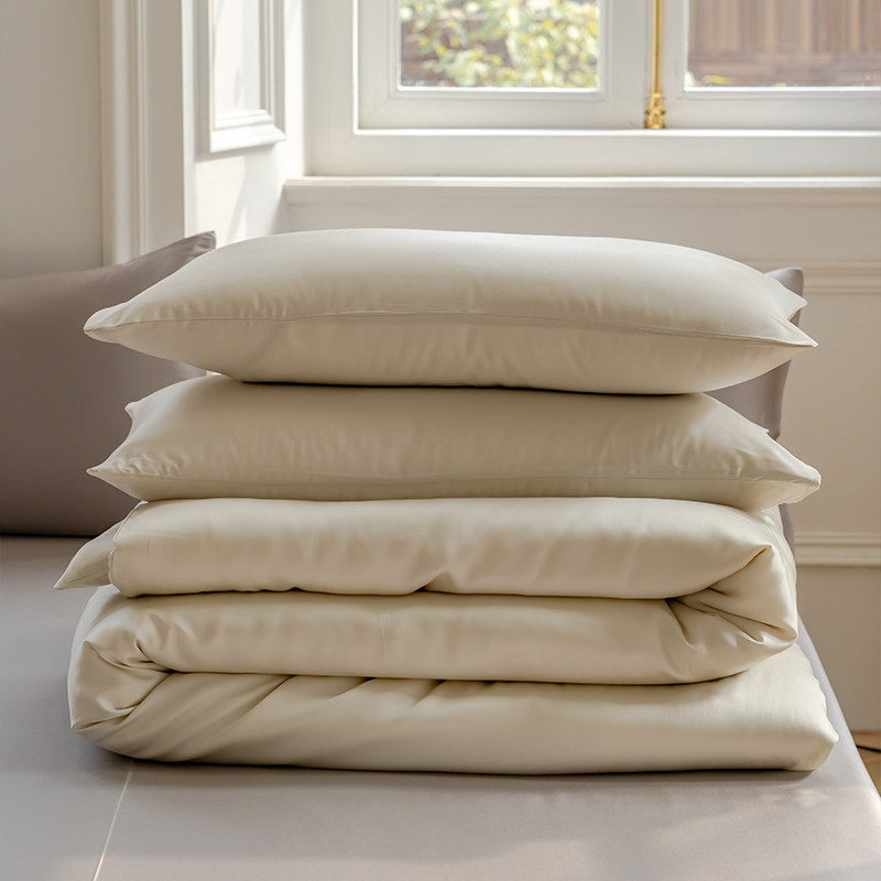 Ensemble de draps rafraîchissants Lenzing Tencel avec taies d'oreiller respirantes et évacuant l'humidité