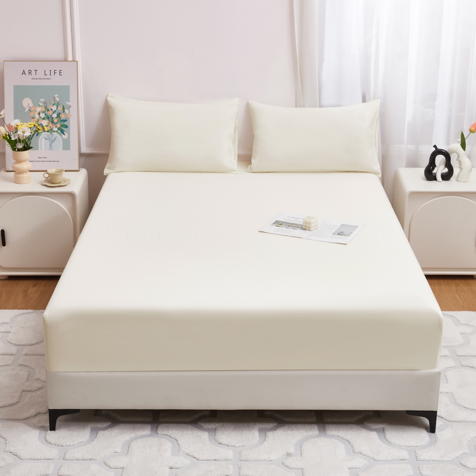 Extra Large Size Range Breathable Brushed Polyester Fitted Mattress Protector Light Weight Water Repellent