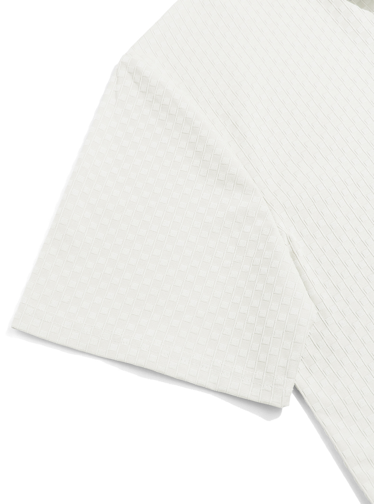 Men's Textured Polo Shirt - Casual Short Sleeve Top