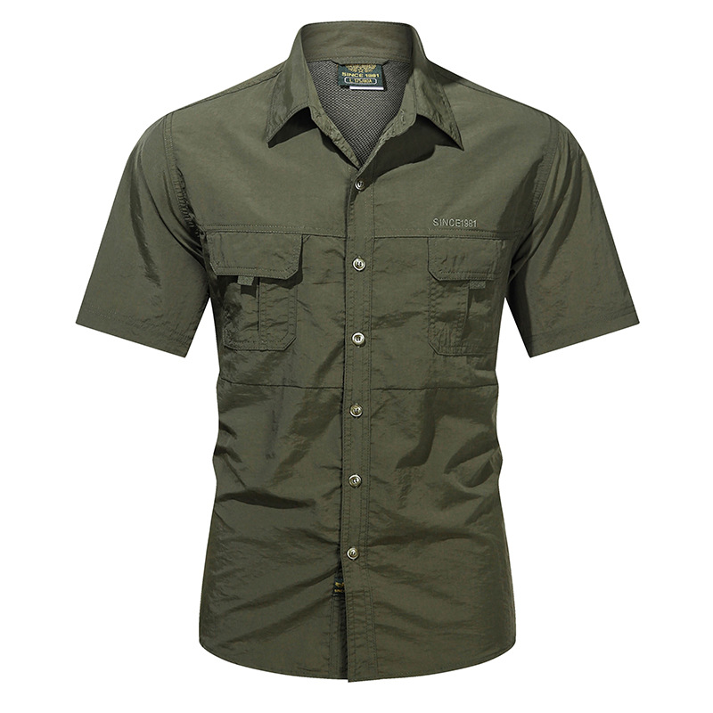 Men's Outdoor Tactical Short Sleeve Slim Fit Shirt