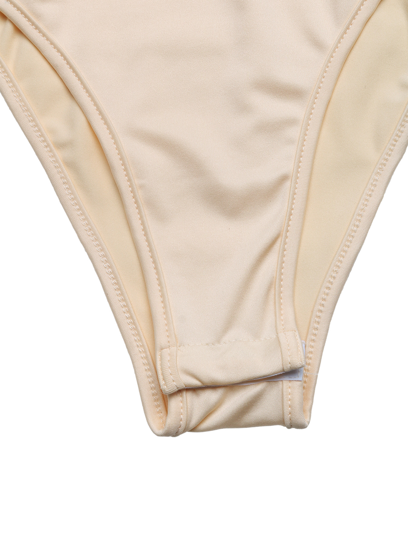 Elegant Champagne Satin Cowl Neck Bodysuit with Pearl Straps