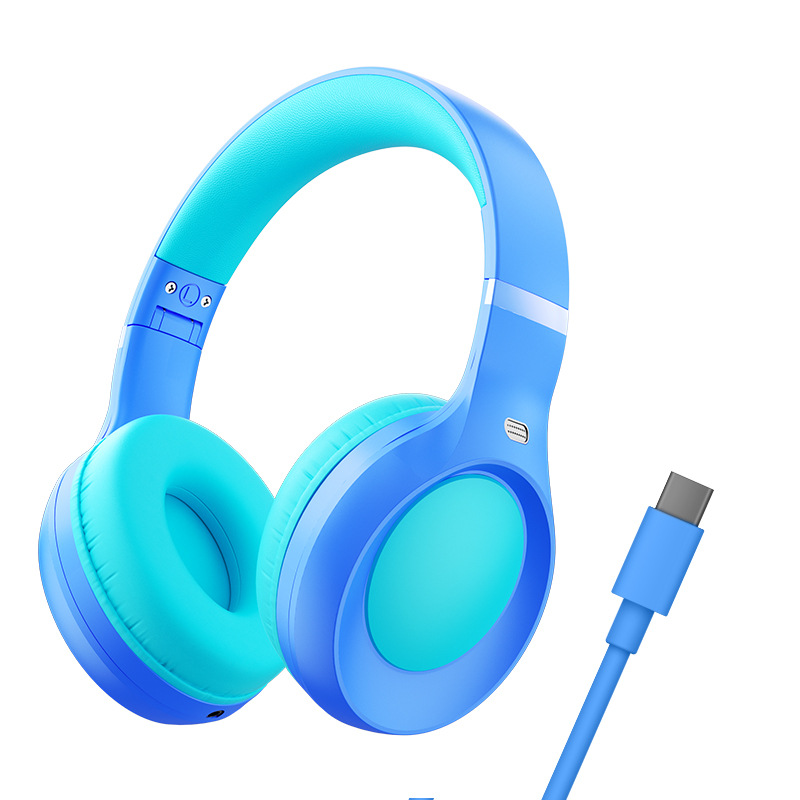 Kids Wireless Bluetooth 5.0 Headphones with Safe 85dB Volume Limiting, BPA-Free Lightweight Foldable On-Ear Headset with Comfortable Ear Pads for School & Travel