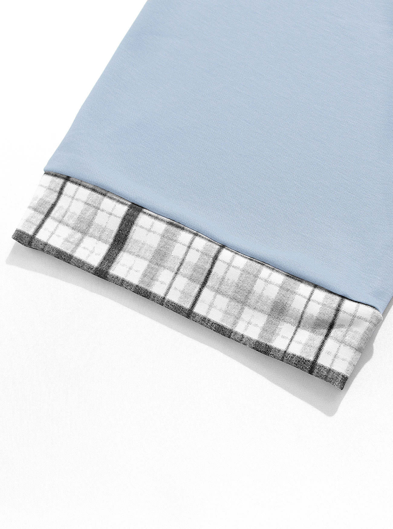 Men's Plaid Trim Quarter-Zip Polo Shirt