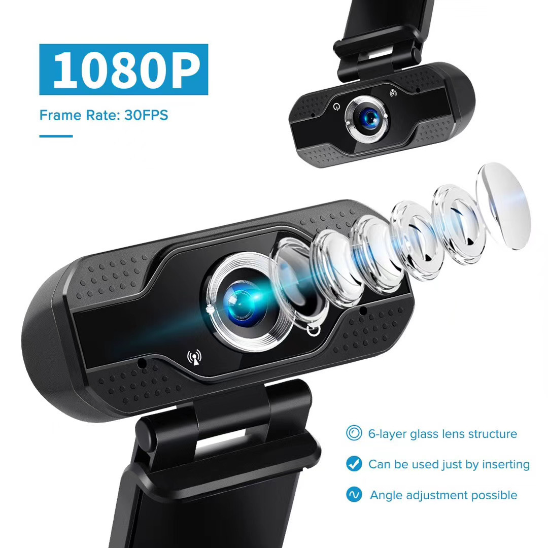 Full HD 1080p Webcam with Microphone, USB Computer Camera for Streaming, Video Conferencing, Online Learning