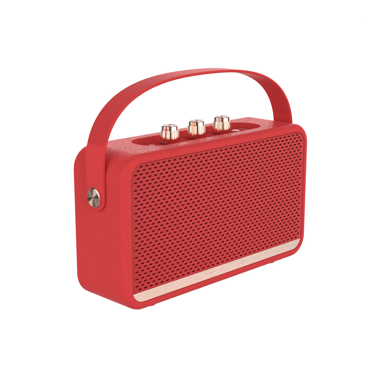 Retro Portable Bluetooth Speaker 20W HiFi Audio, Deep Bass, IPX7 Waterproof, 15H Playtime, 30ft Wireless Range, Vintage Travel Speaker with Strap
