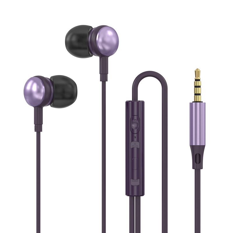 Clear Call Wired Earphones with In-Line Microphone & Remote, Powerful Bass 10mm Driver In-Ear Headset for Travel & Work