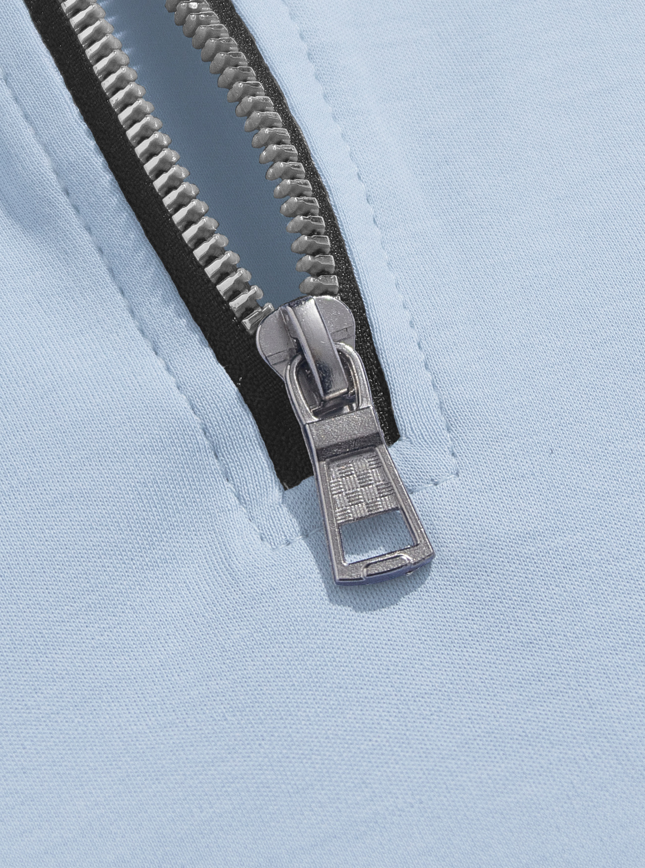 Men's Plaid Trim Quarter-Zip Polo Shirt