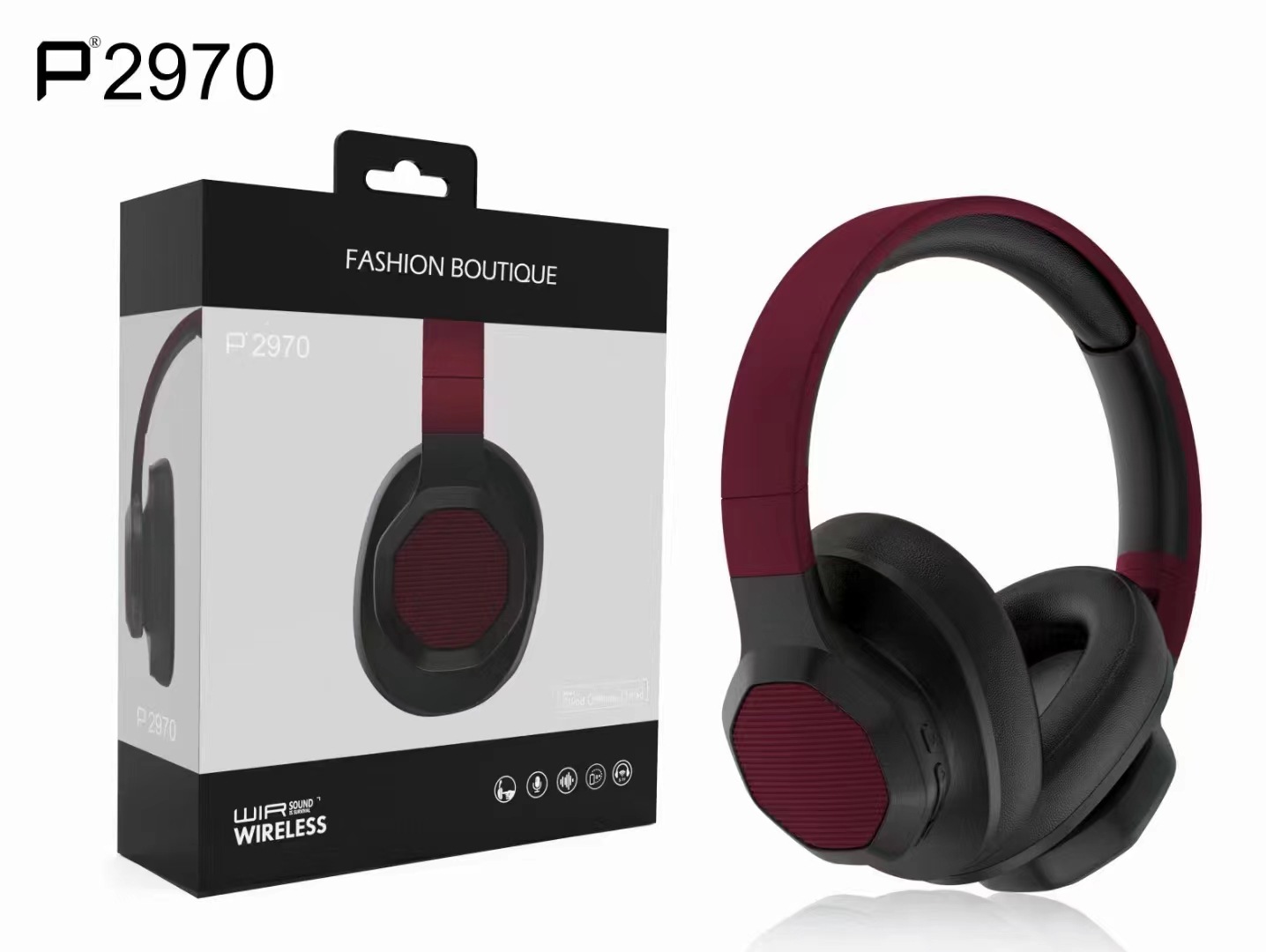 Deep Bass Wireless Over-Ear Headphones, Bluetooth 5.3, 40mm Drivers, 10H Playtime