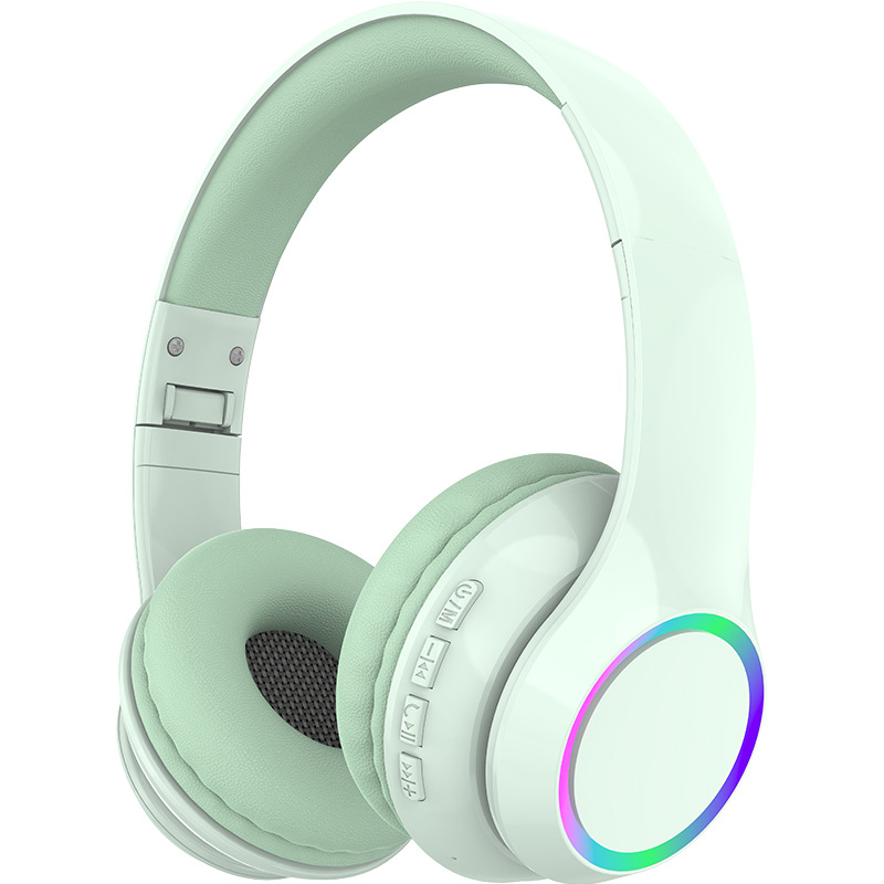P102 RGB Light Wireless Over-Ear Headphones, Bluetooth 5.3, 40mm Drivers, Low Latency