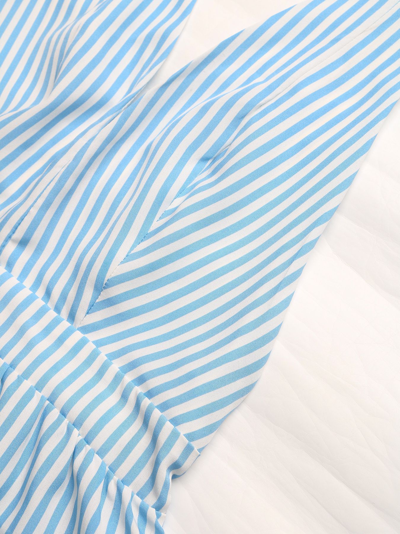 Halter V-Neck Striped Romper - Summer Beach Jumpsuit