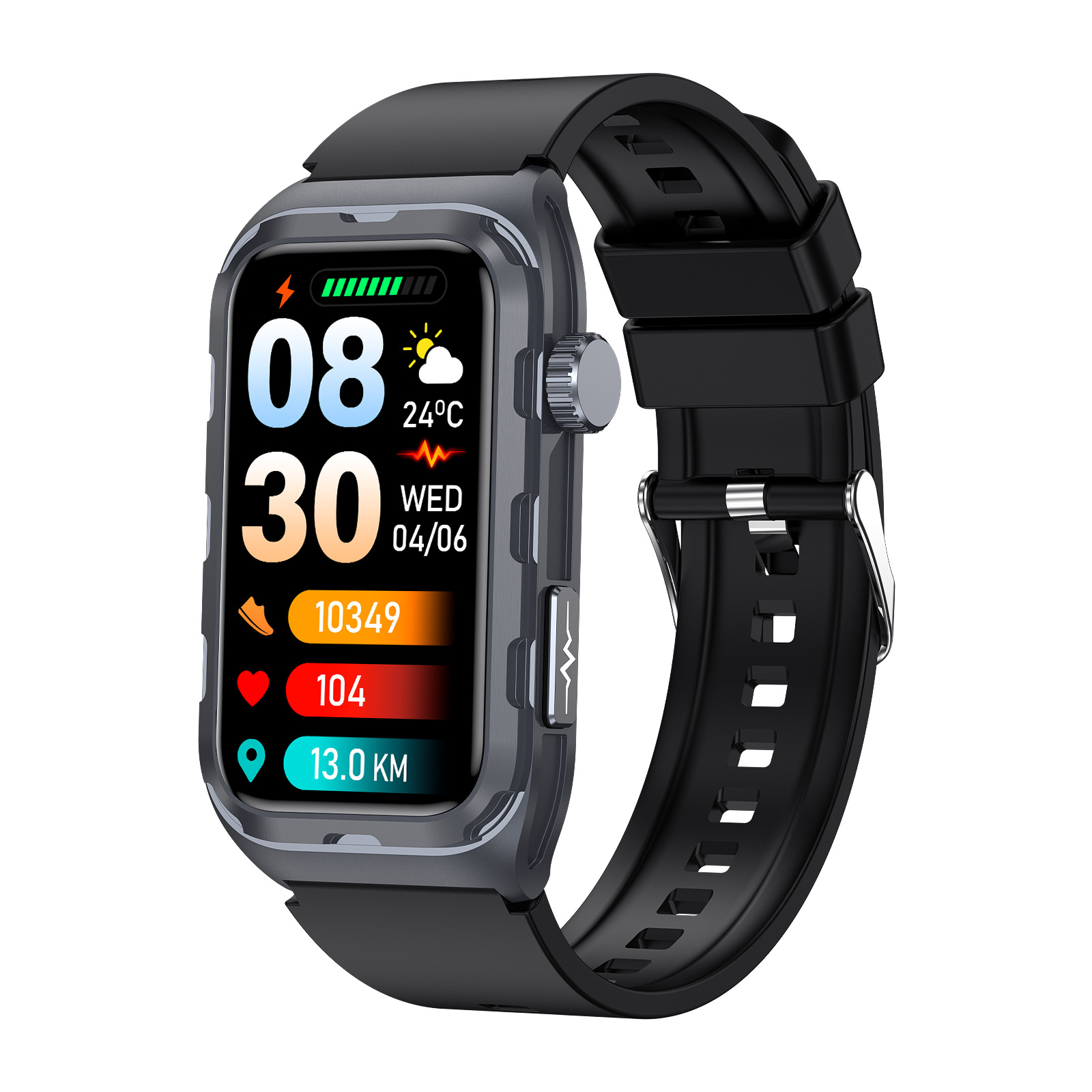 TK79 ECG Smart Watch with Rectangular AMOLED Display & Health Tracker