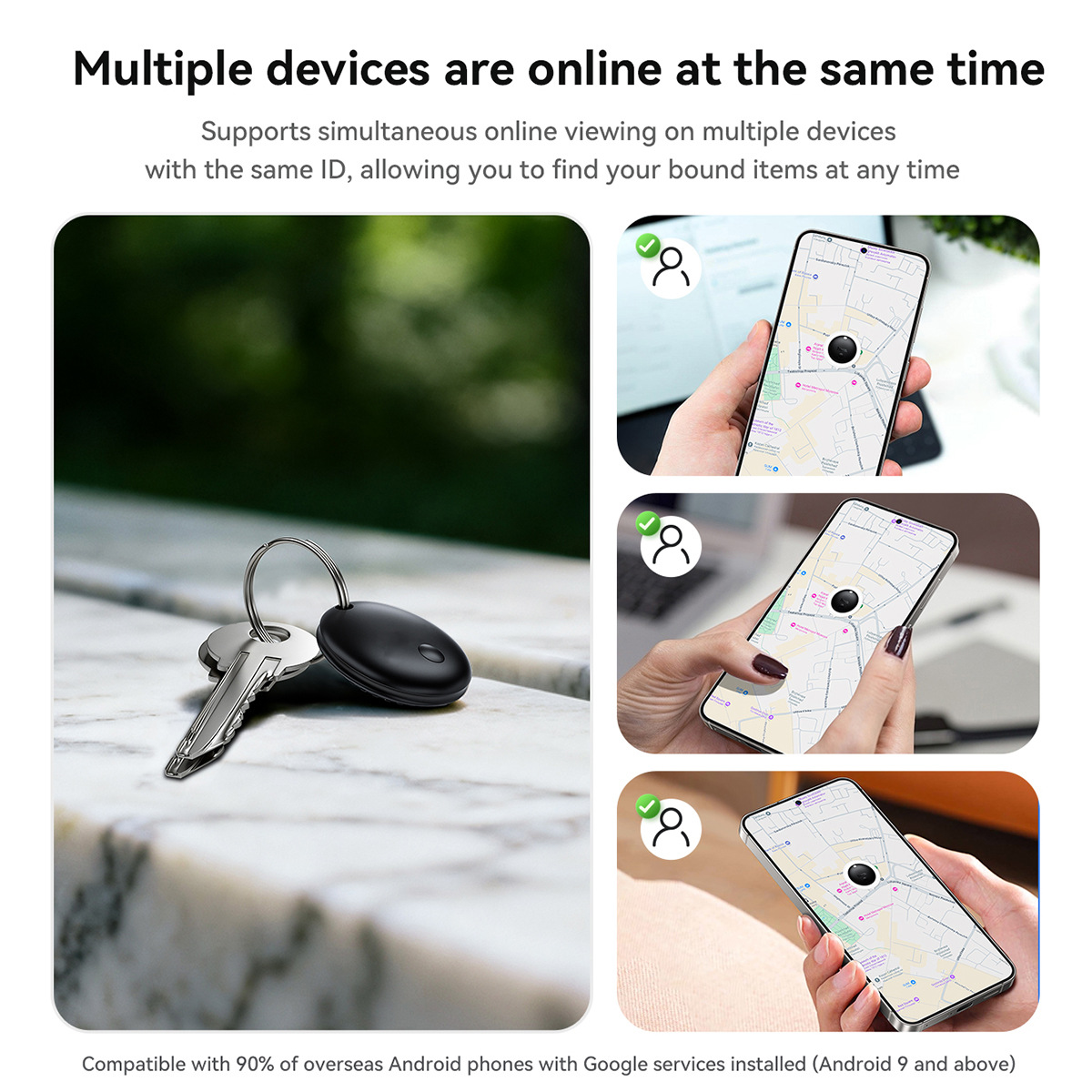 Google E93A Find My Device Smart Anti-Lost Tracker - Black