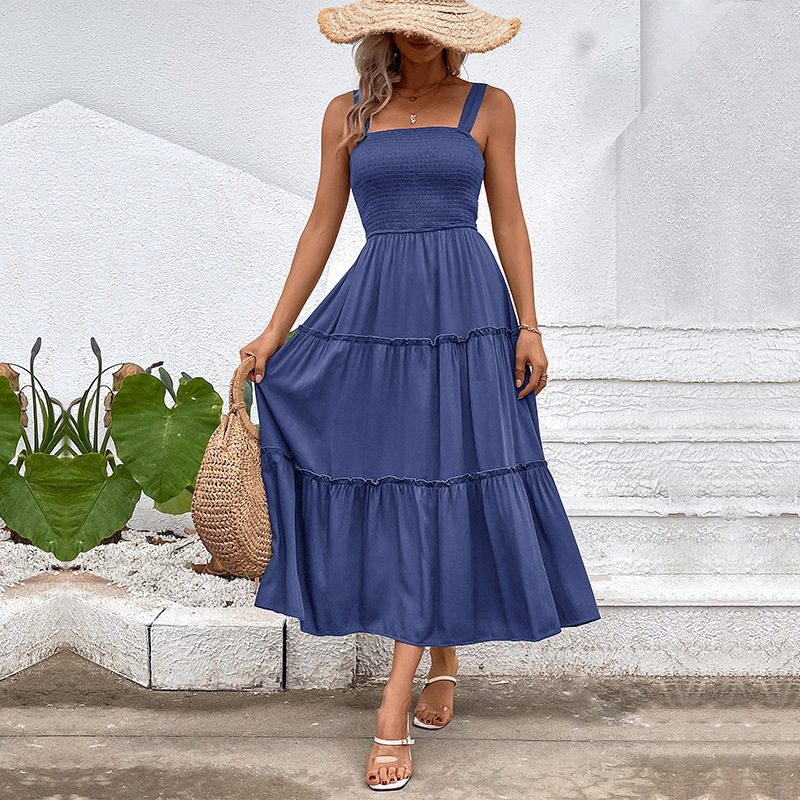 Tiered Smocked Midi Sundress
