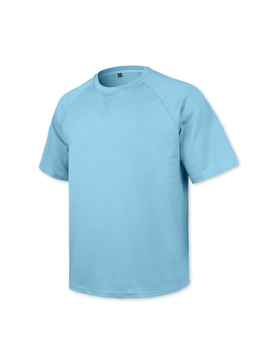 Men's Waffle Knit Short Sleeve Raglan T-Shirt