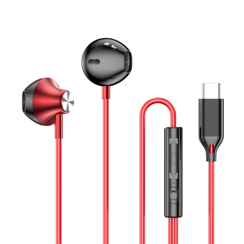 Wired In-Ear Earphones with In-Line Mic & Volume Control, Dual Sound Isolation, 3.5mm / USB-C