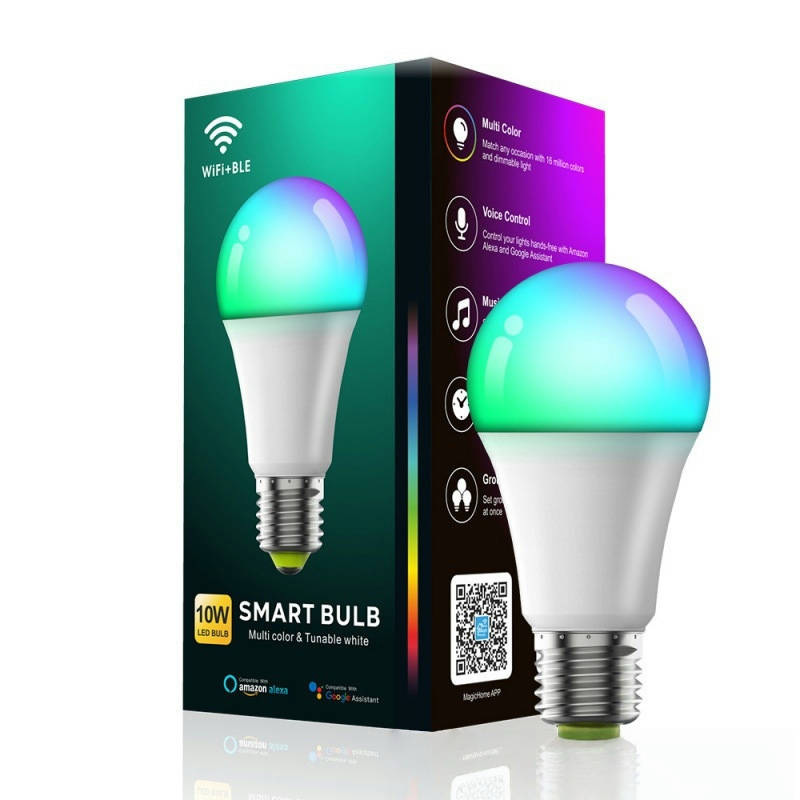 Smart WiFi BR30 LED Bulb RGB Color Changing Dimmable