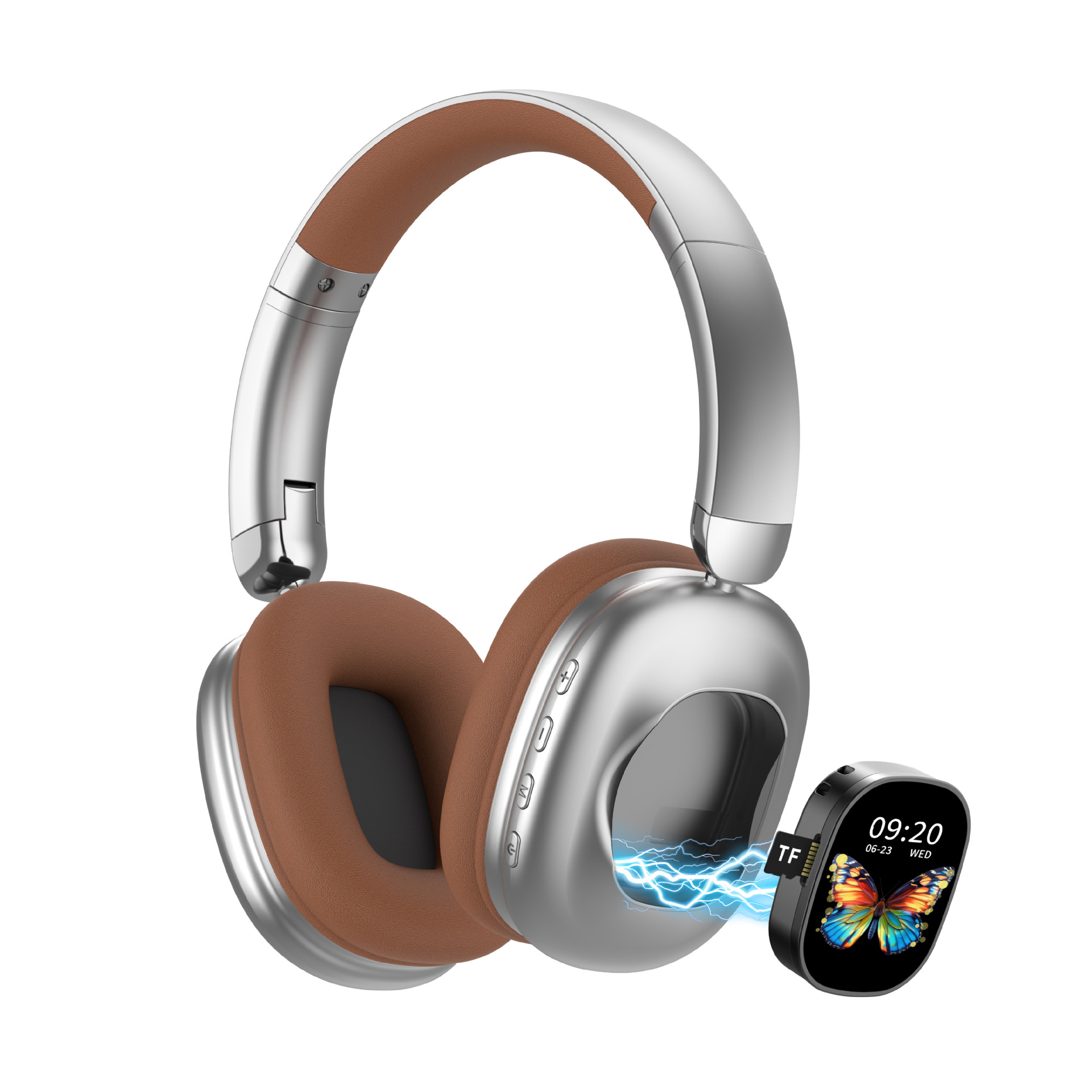 Color LCD Touchscreen Wireless Bluetooth Headphones - AKZ620BT