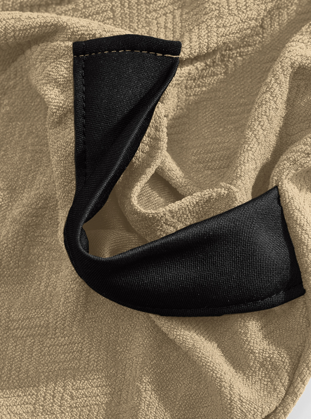 Men's Waffle Knit Robe with Contrast Trim & Pockets