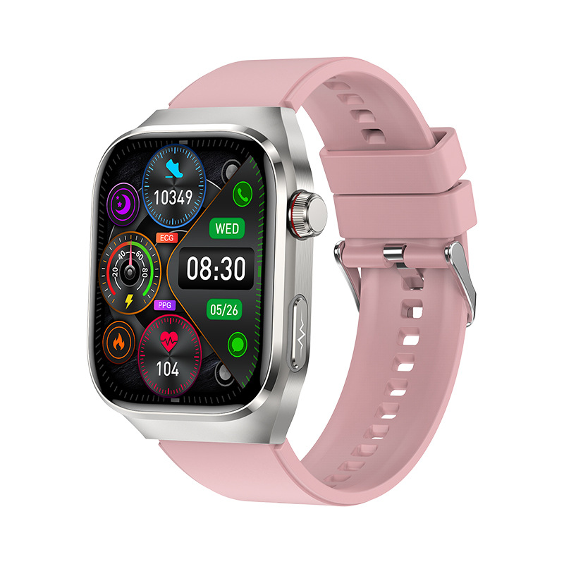 TK16 Smart Watch with Square AMOLED Display, ECG & Bluetooth Calling