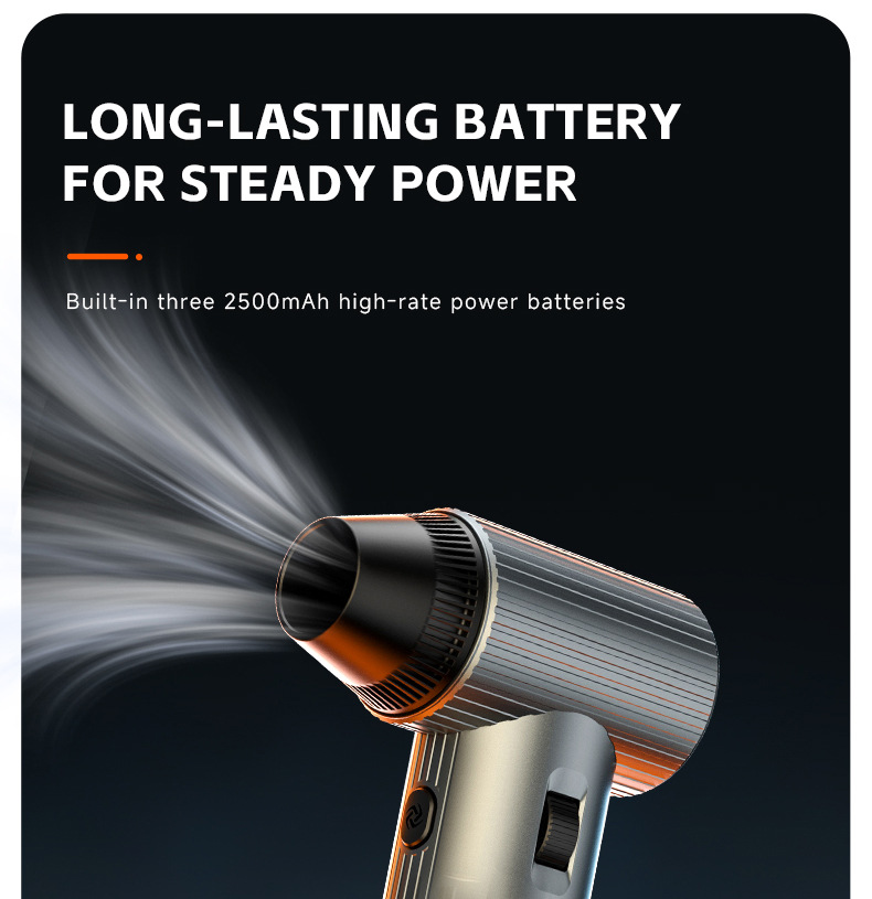 Compact Portable Turbo Fan & Air Blower - Cordless & Powerful