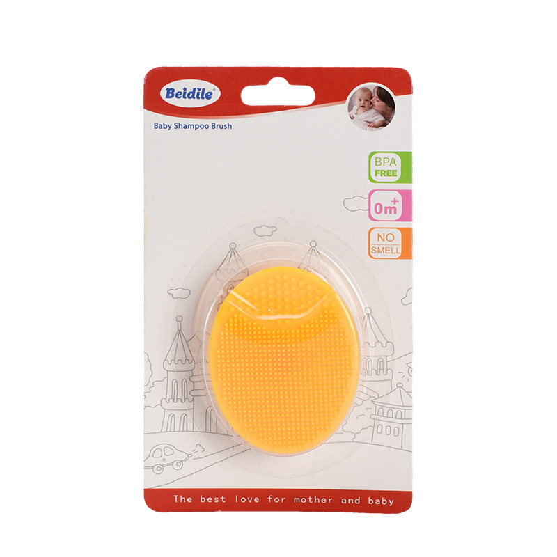 Gentle Silicone Baby Shampoo Brush for Newborns & Toddlers
