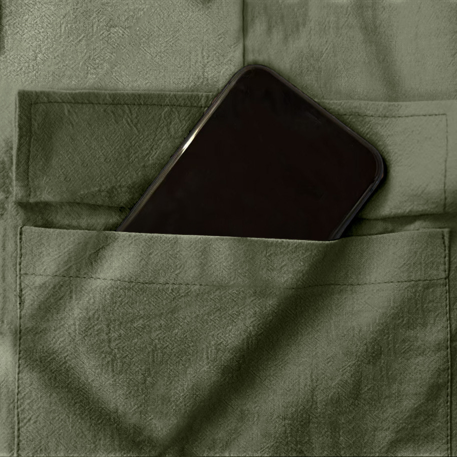 Men's Linen Cargo Pants - Drawstring Beach Trousers