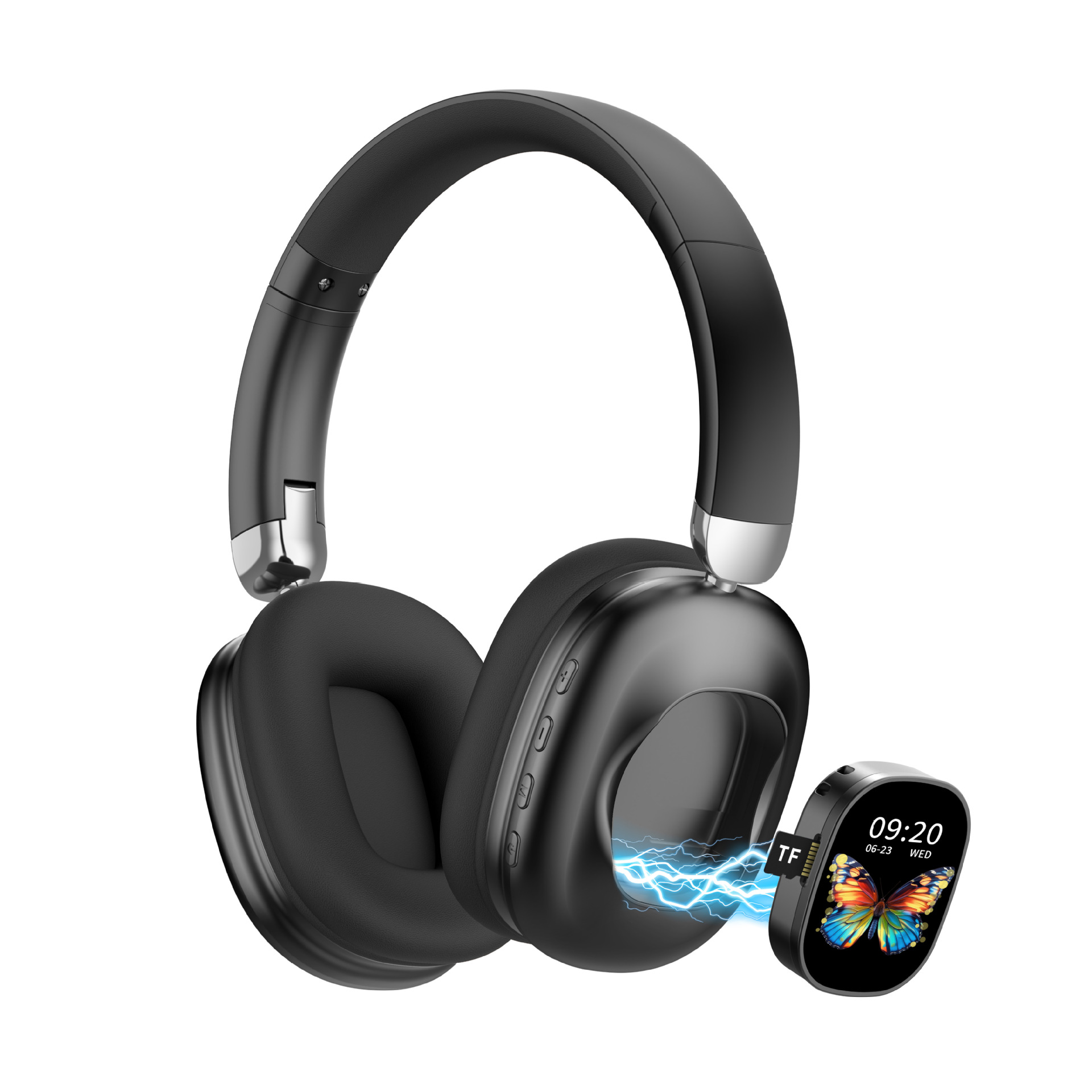 Color LCD Touchscreen Wireless Bluetooth Headphones - AKZ620BT