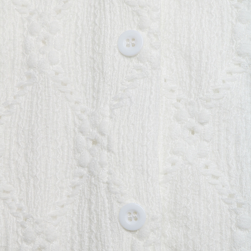 White Eyelet Embroidered Ruffle Sleeve Blouse