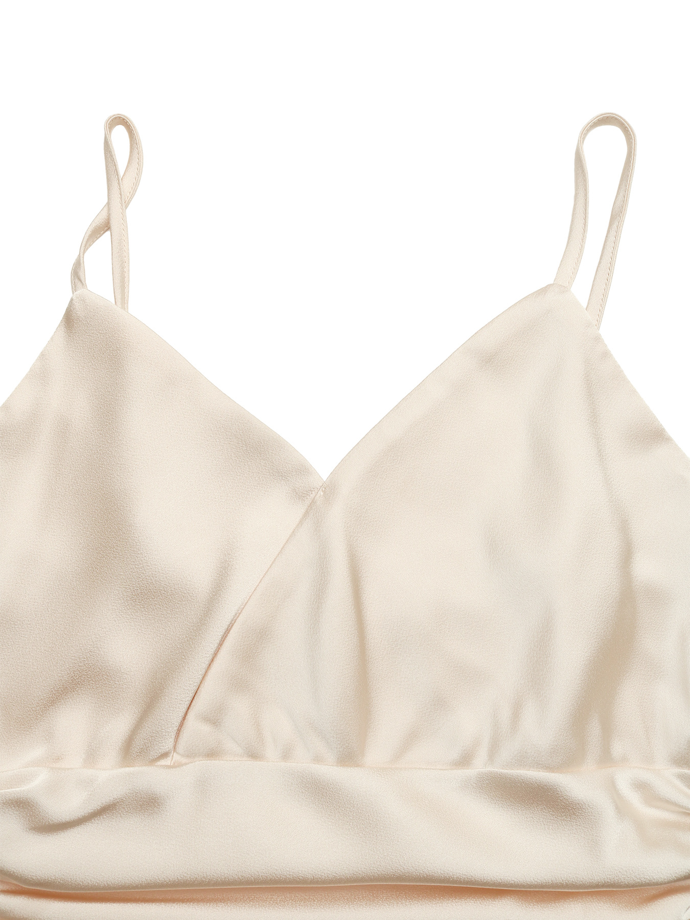 Satin Wrap V-Neck Cami Bodysuit - Elegant & Versatile