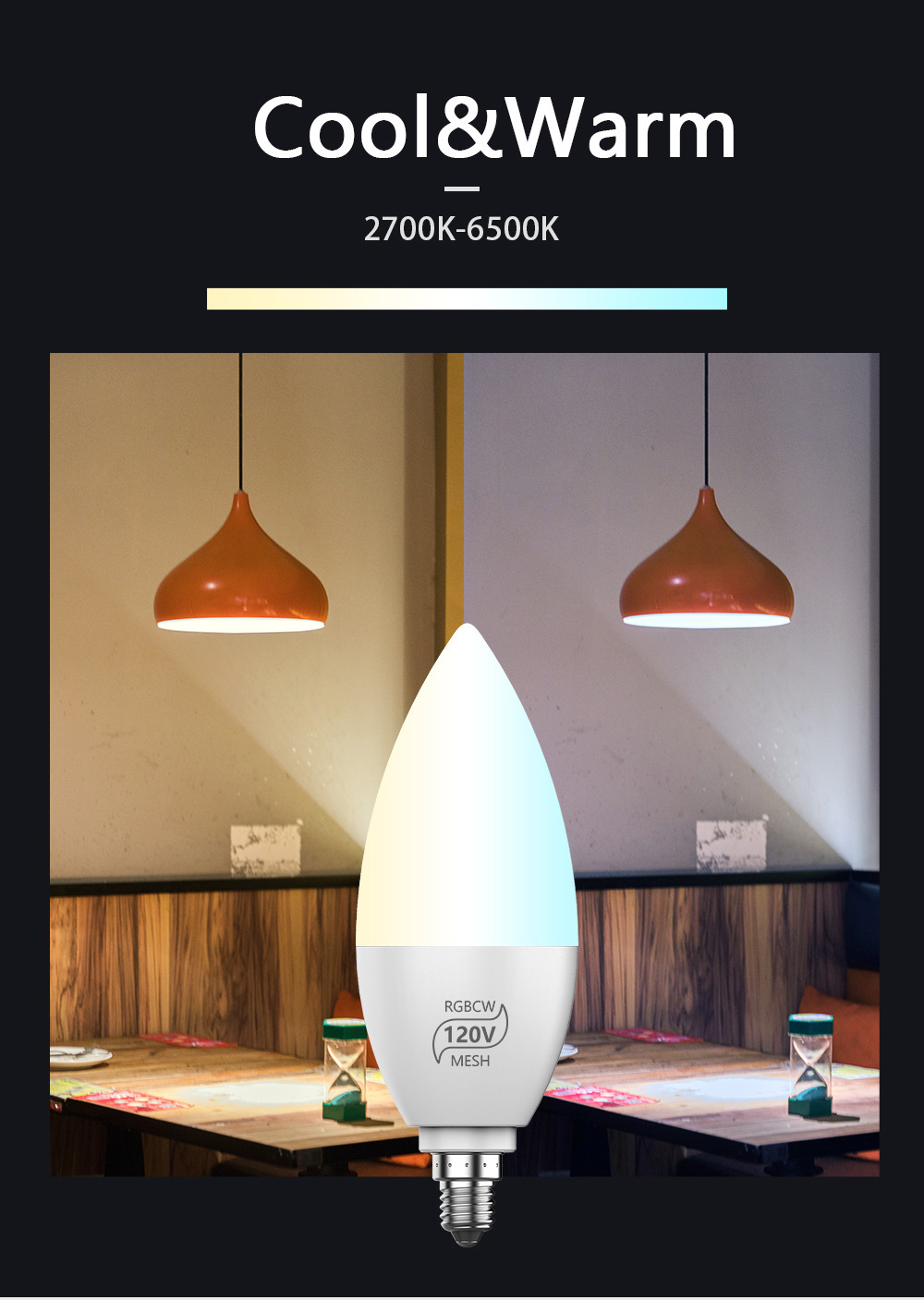 Smart BR30 WiFi LED Floodlight Bulb RGBW Dimmable 11W