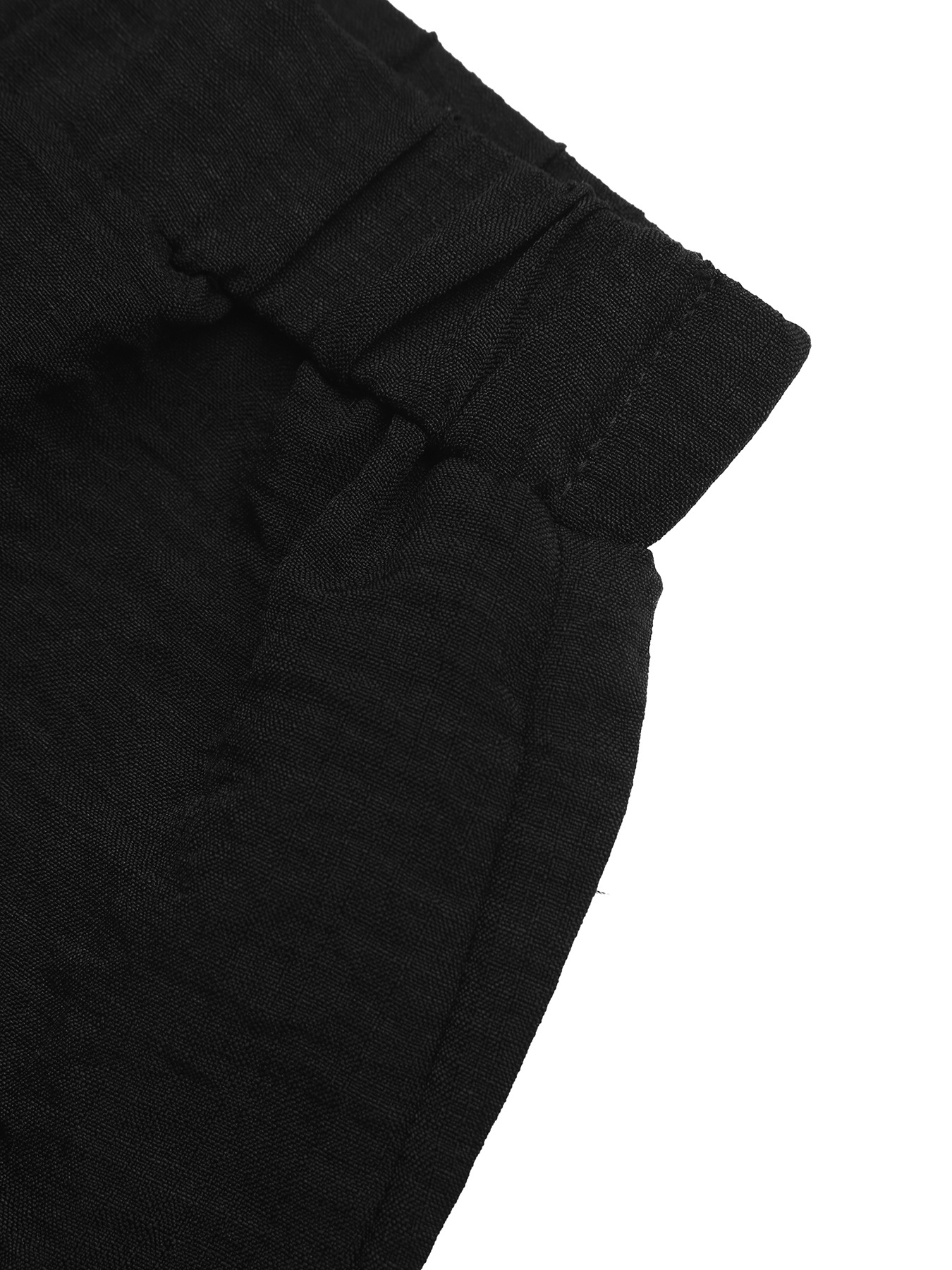 Women's Black Scalloped Trim Sleeveless Top & Shorts Set