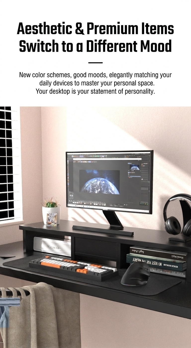 Ergonomic Vertical Gaming Mouse, Tri-Mode 2.4G/BT 5.3/Wired, 8000 DPI, 800mAh Battery - Black Edition