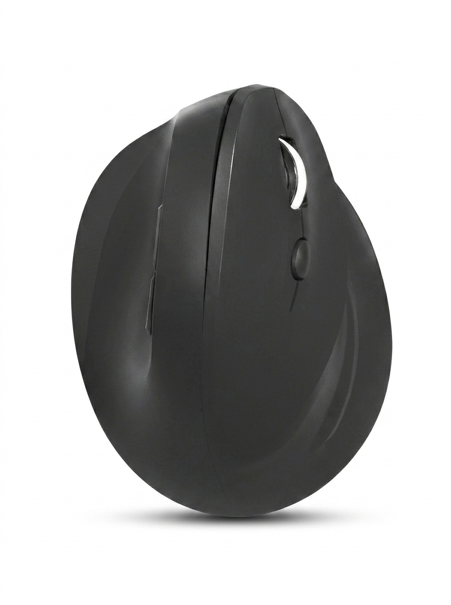 Ergonomic Vertical Gaming Mouse, Tri-Mode 2.4G/BT 5.3/Wired, 8000 DPI, 800mAh Battery - Black Edition