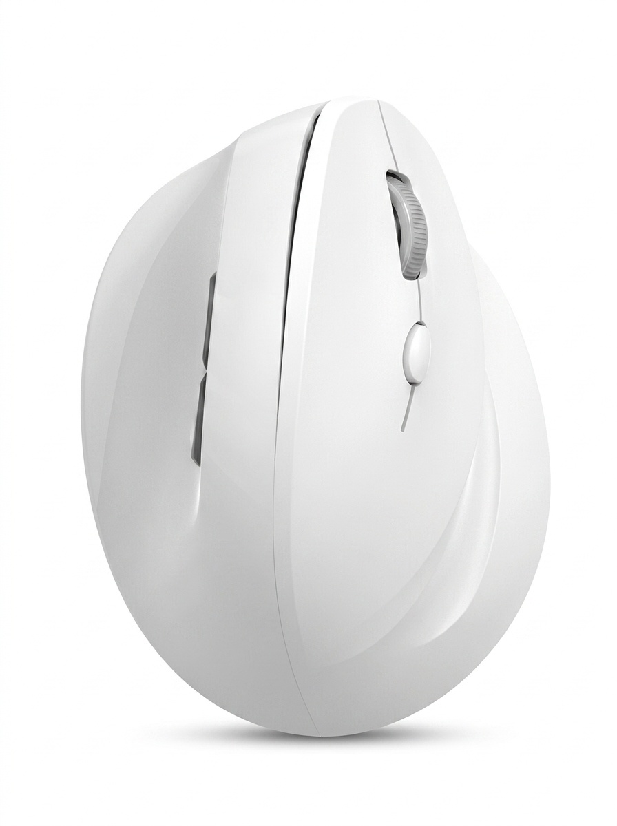Ergonomic Vertical Gaming Mouse, Tri-Mode 2.4G/BT 5.3/Wired, 8000 DPI, 800mAh Battery - Black Edition