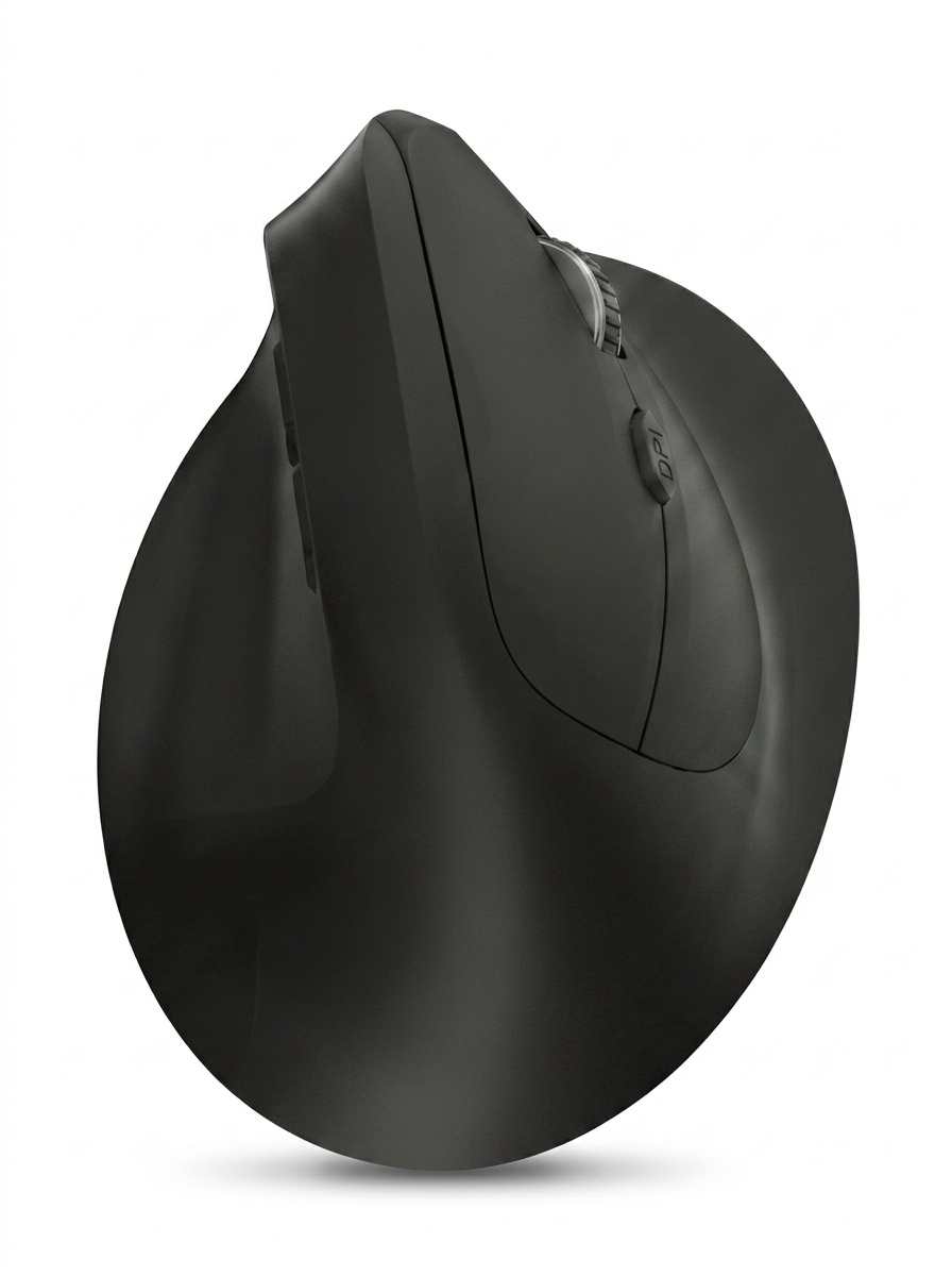 Ratón inalámbrico vertical ergonómico, multimodo BT 5.2/2.4G/con cable, 9600 DPI, clic silencioso, recargable - Serie Premium