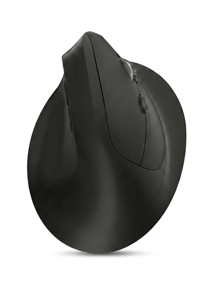 Ratón inalámbrico vertical ergonómico, triple modo 2.4G/BT 5.3/con cable, 9600 DPI, clic silencioso, recargable - Modelo H5