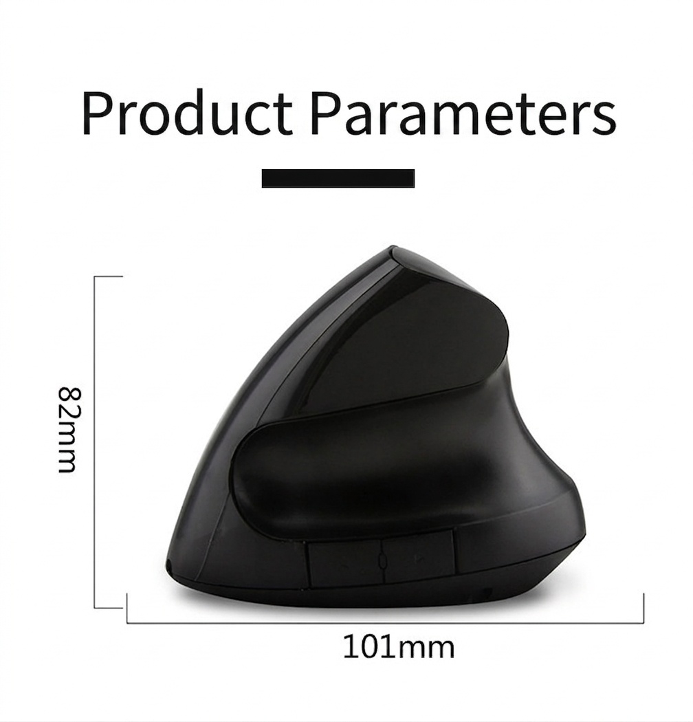 Ratón vertical ergonómico inalámbrico, inalámbrico 2.4G, recargable por USB, agarre natural - Gris místico Pro
