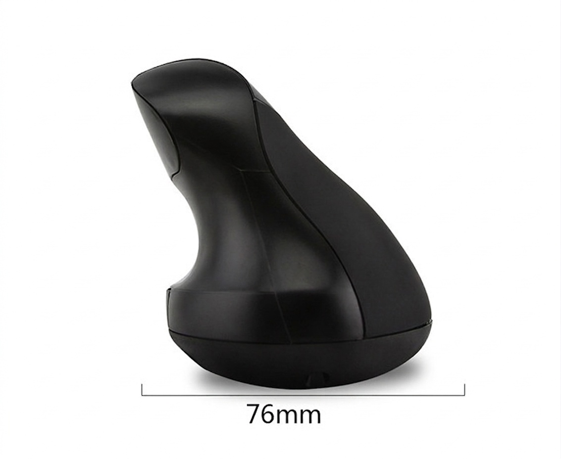 Ratón vertical ergonómico inalámbrico, inalámbrico 2.4G, recargable por USB, agarre natural - Gris místico Pro