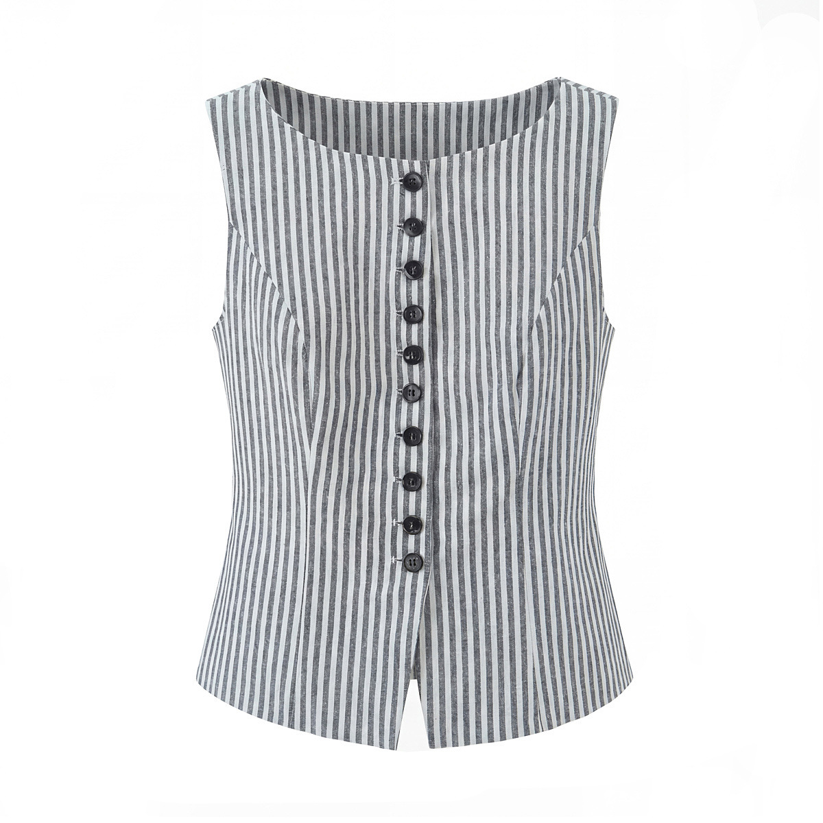 Sleeveless Vest Top High Waist Skirt Set - Slimming KUN-00014