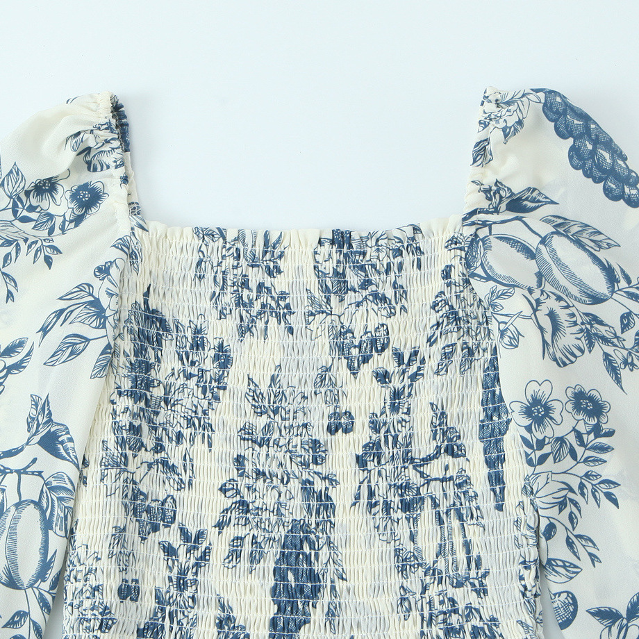 Women's French Square Neck Bodycon Midi Dress - Slim Fit KUN-00168