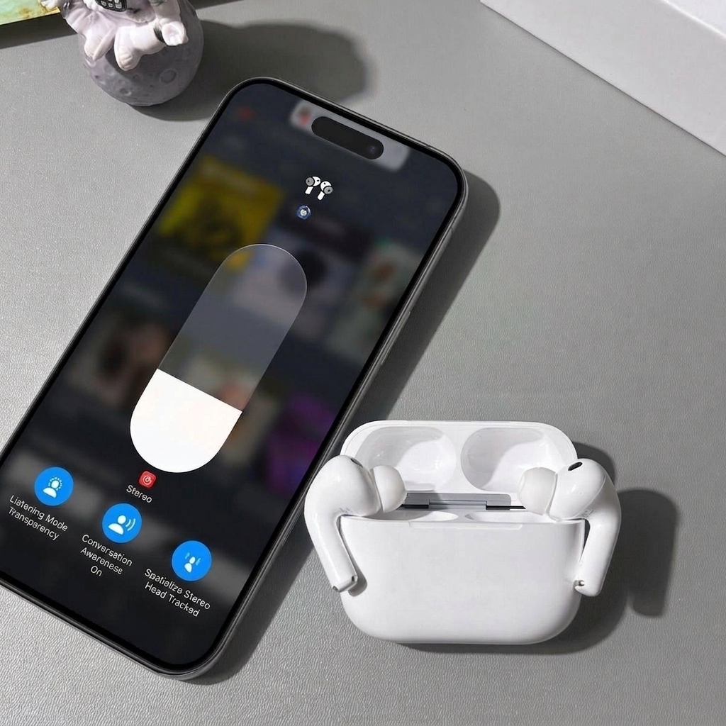 White Wireless ANC Dolby audio In-Ear Earbuds with Charging Case - Pro3