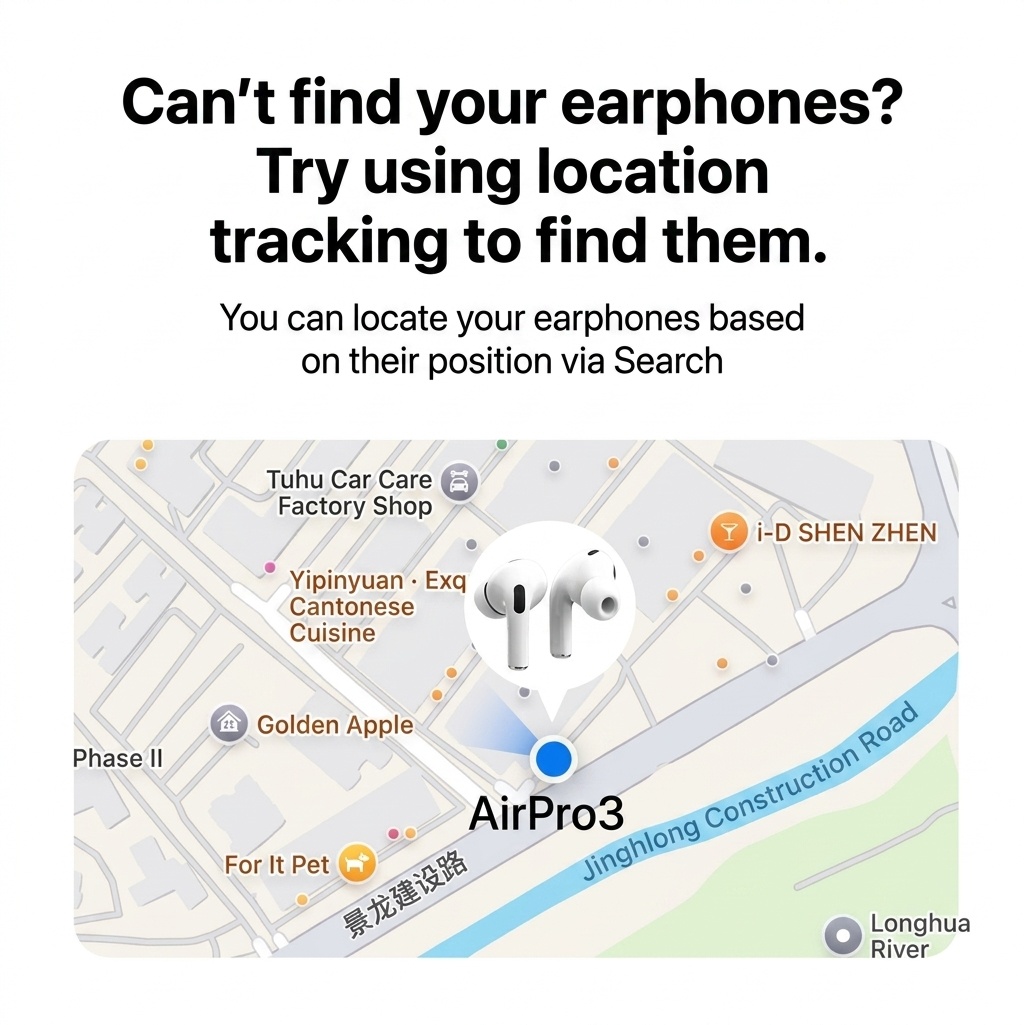 White Wireless ANC Dolby audio In-Ear Earbuds with Charging Case - Pro3