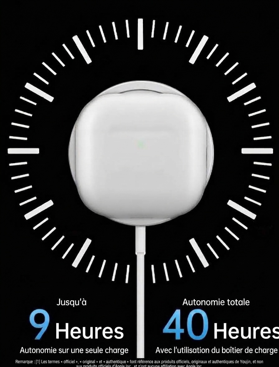 Écouteurs intra-auriculaires Bluetooth Dobby avec réduction de bruit active et étui de chargement - Blanc - Air4 ANC