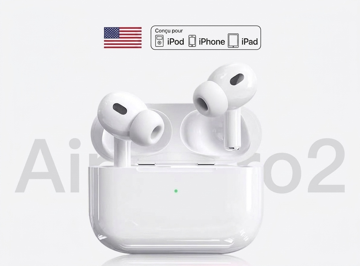 Écouteurs intra-auriculaires sans fil avec étui de chargement - Blanc - Pro2 6e génération